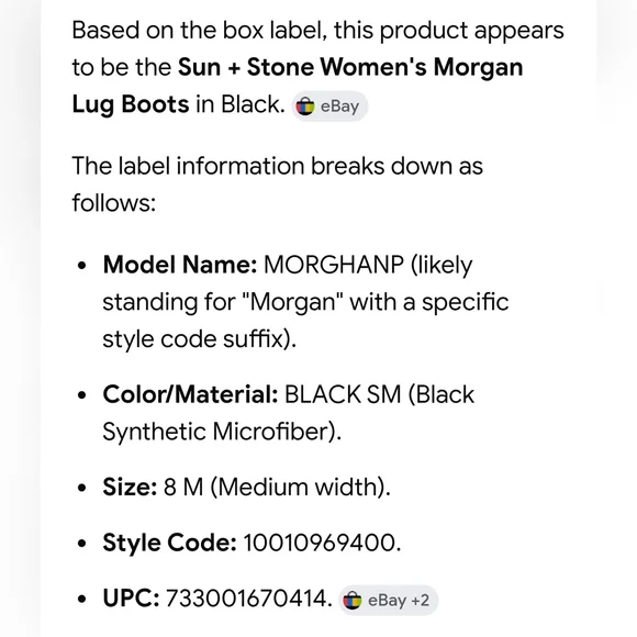 Sun + Stone Black Chelsea Lug Heel Boots. Size 8 - Picture 7 of 11